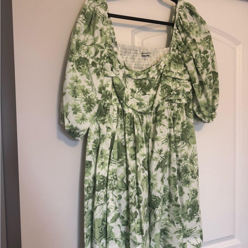 Abercrombie & Fitch Green Floral Mini Dress